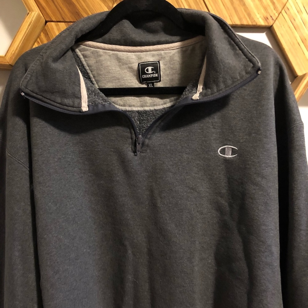 Champion cropped quarter zip sweater